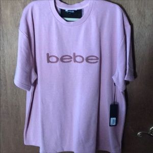 Bebe sparkles logo T-shirt meshed back